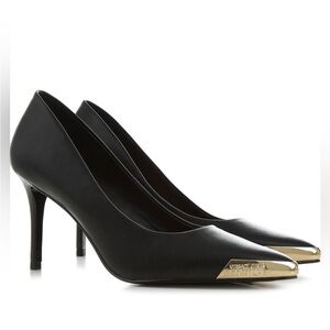 Versace Jeans Couture Scarlett Metallized Pumps Black Eu 40 US 10 $600